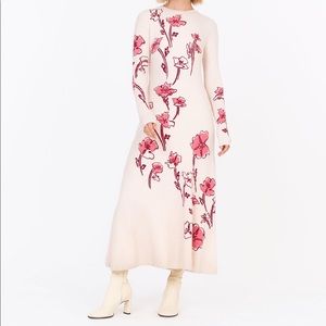 Tanya Taylor knit dress floral print size S
